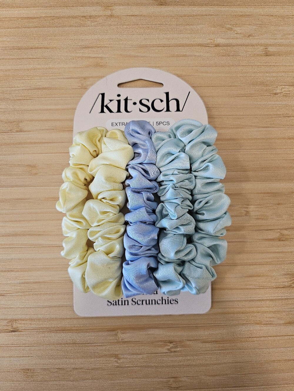 Kitsch Coastal Cottage Multi-color Ruched Satin Scrunchies